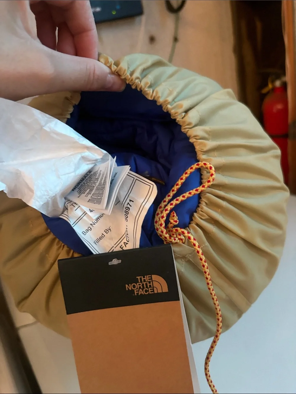 The North Face Eco Trail Synthetic Sleeping Bag - Tan and Blue